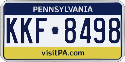 PA license plate KKF8498
