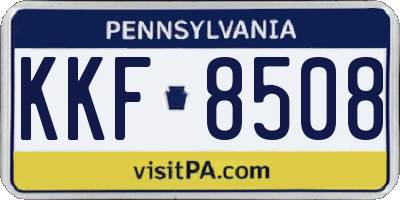 PA license plate KKF8508