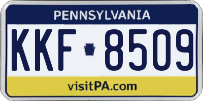 PA license plate KKF8509