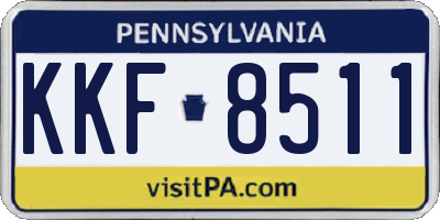 PA license plate KKF8511