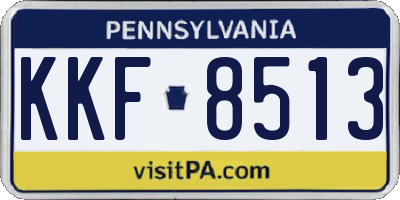 PA license plate KKF8513