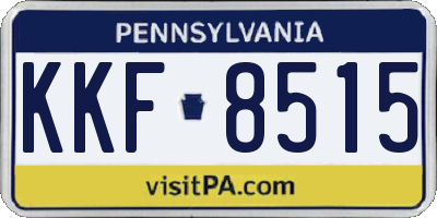 PA license plate KKF8515