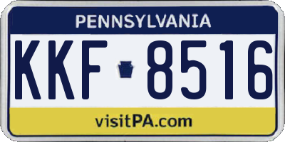 PA license plate KKF8516