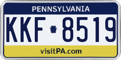 PA license plate KKF8519