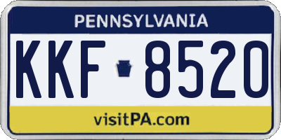 PA license plate KKF8520