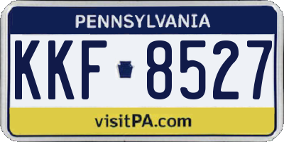 PA license plate KKF8527