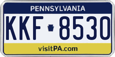 PA license plate KKF8530