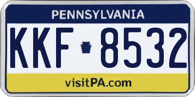 PA license plate KKF8532