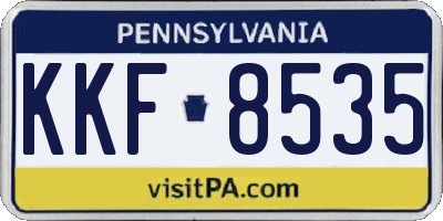 PA license plate KKF8535