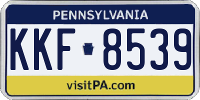 PA license plate KKF8539