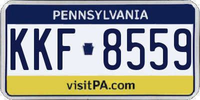 PA license plate KKF8559