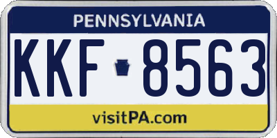 PA license plate KKF8563