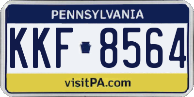 PA license plate KKF8564