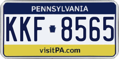 PA license plate KKF8565
