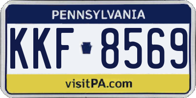 PA license plate KKF8569