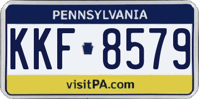 PA license plate KKF8579