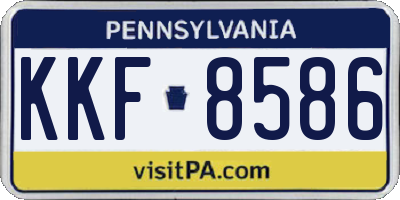 PA license plate KKF8586