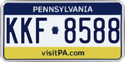 PA license plate KKF8588