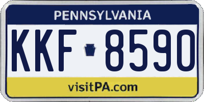 PA license plate KKF8590