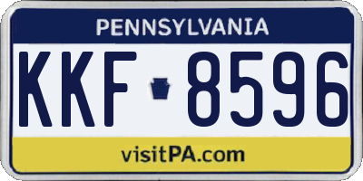 PA license plate KKF8596