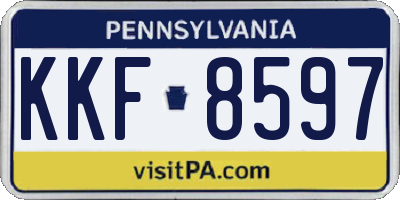 PA license plate KKF8597