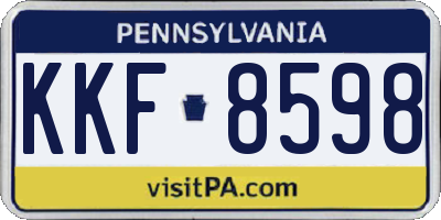 PA license plate KKF8598