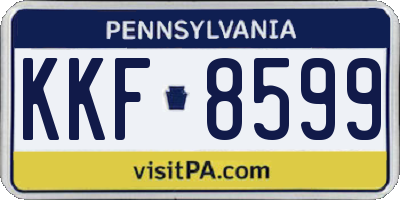 PA license plate KKF8599