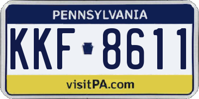 PA license plate KKF8611