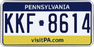 PA license plate KKF8614
