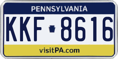 PA license plate KKF8616