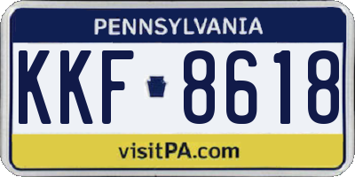 PA license plate KKF8618