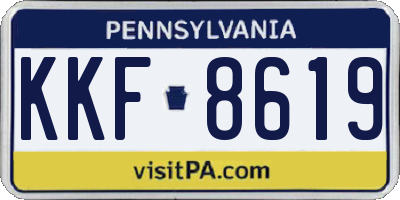 PA license plate KKF8619