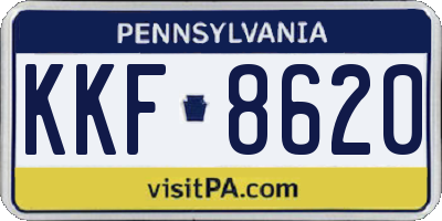 PA license plate KKF8620