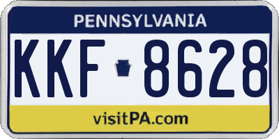 PA license plate KKF8628