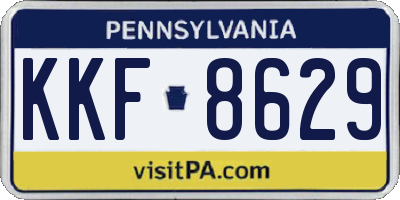 PA license plate KKF8629