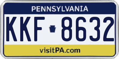 PA license plate KKF8632