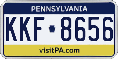 PA license plate KKF8656