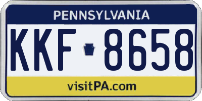 PA license plate KKF8658