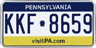 PA license plate KKF8659