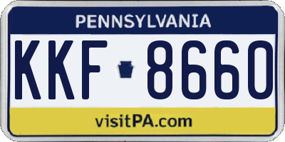 PA license plate KKF8660