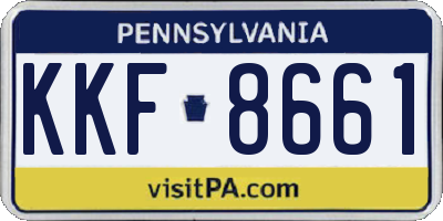 PA license plate KKF8661