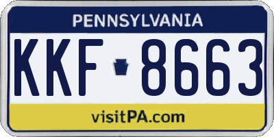 PA license plate KKF8663