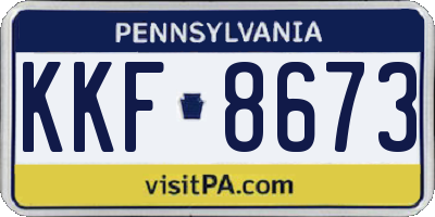 PA license plate KKF8673