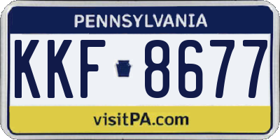 PA license plate KKF8677