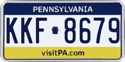 PA license plate KKF8679