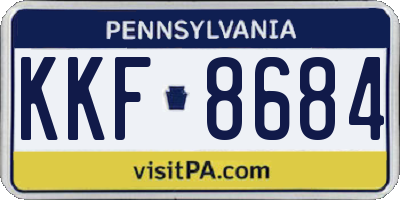 PA license plate KKF8684