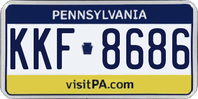 PA license plate KKF8686