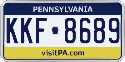 PA license plate KKF8689