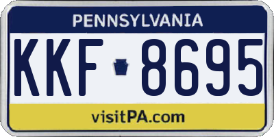 PA license plate KKF8695