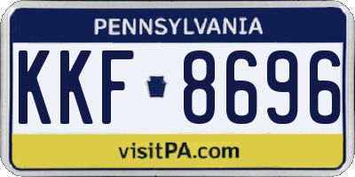 PA license plate KKF8696